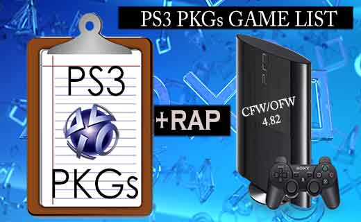 ps3 games pkg files